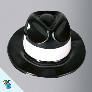 Sombrero Ganster Pvc Negro